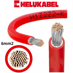 Przewód do instalacji PV DC czerwony 1x6 mm² 1500 V HELUKABEL - H1Z2Z2-K