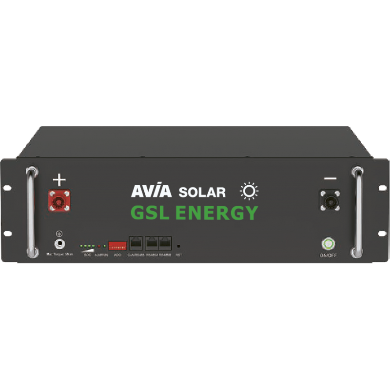 Magazyn energii 5.12 kWh (LV), GSL51100-3U, AVIA SOLAR / GSL Energy (rackowy)