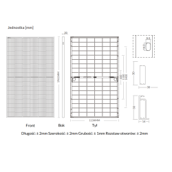 Panel fotowoltaiczny 500 W TOPCon bifacial full black - AVIA SOLAR 54-18X(ND)-F-500