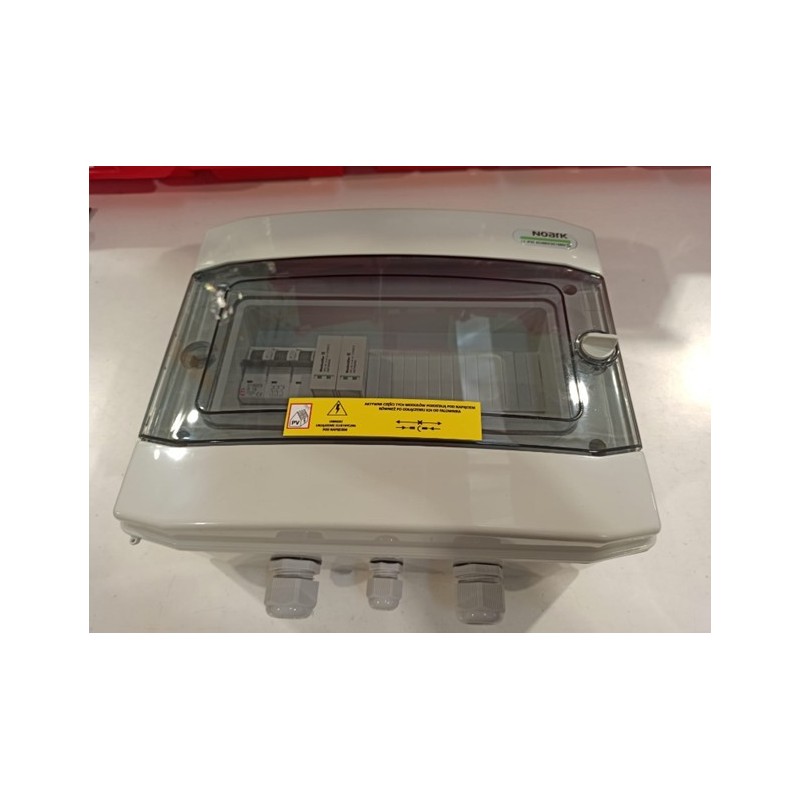 Rozdzielnica PV AC 3F 8.9 kW ochrona T2 wyłącznik B16 AVIA Solar - RAC03W/N12M/T2/B16