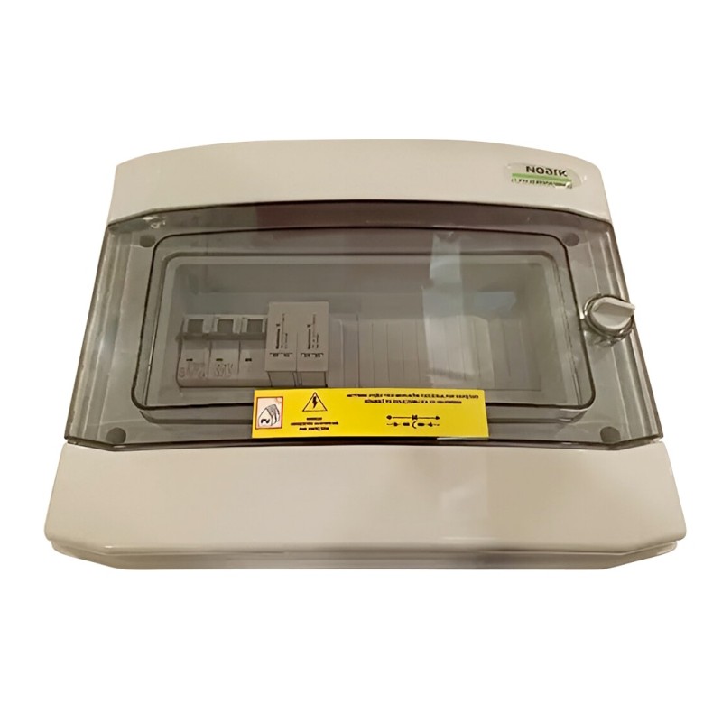 Rozdzielnica PV AC 3F11.1 kW ochrona T2 wyłącznik B20 AVIA Solar - RAC03W/N12M/T2/B20