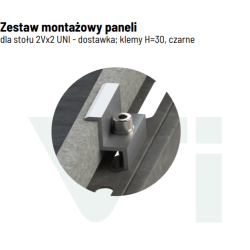 Zestaw montażowy do stołu VALUEIMPEX P-KG-1701 2Vx2 UNI klemy H-30, Czarne