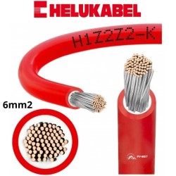 Przewód do instalacji PV HELUKABEL 18048772 H1Z2Z2-K 1x6, Czerwony 