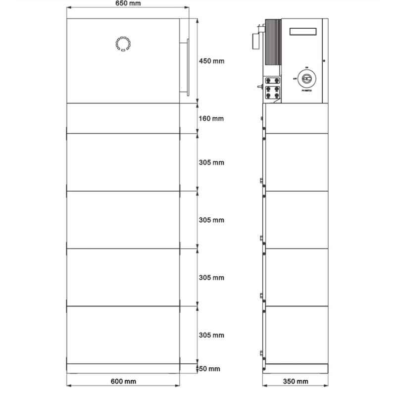 копія Magazyn energii All-in-One 9.98 kWh (HV) AVIA Solar / WHES PowerPod-TH-WH-TIA103