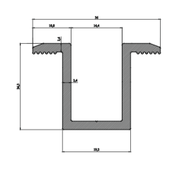 Klema środkowa Z-BB-0027 Czarna