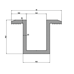 Klema środkowa Z-BB-0028  Srebrna