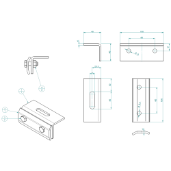 Uchwyt do blachy na rąbek Z-BD-5008