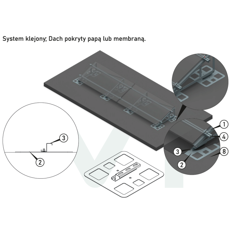 Ekierka z system zgrzewany VALUEIMPEX VISOLAR Z, poziom
