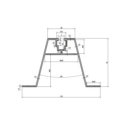 Profil trapezowy Z-BC-7426 T70 L-400mm z uszczelką piankową EPDM