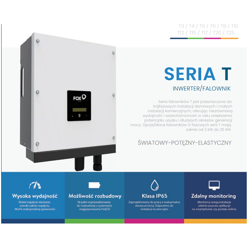 копія копія копія Falownik sieciowy LV 3.0kW FoxEss T3-G3